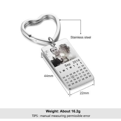 Personalized Stainless Steel Key Chains for Lovers with Custom Photo & Date – Best Fashion Anniversary Jewelry Gift  - Personalized Jewel