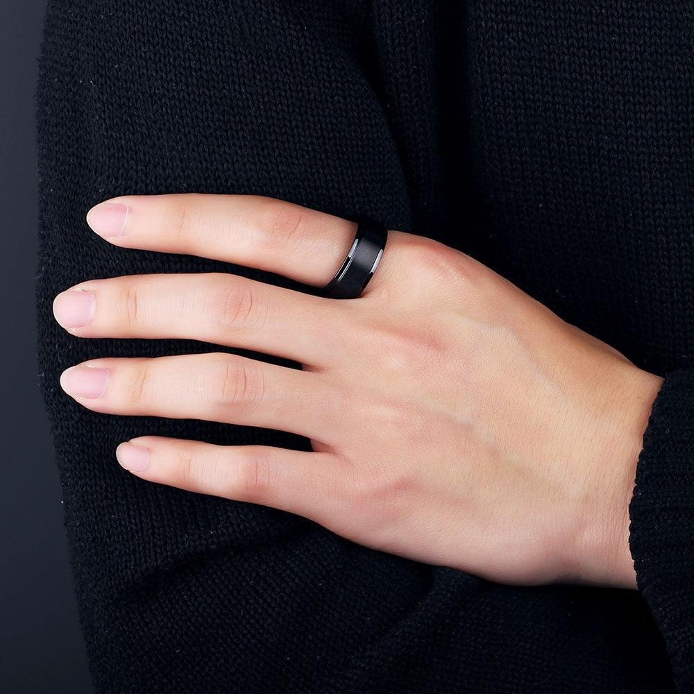 Personalized Stainless Steel Name Engraved Ring, Fashion Jewelry Gift for Men - Personalized Jewel