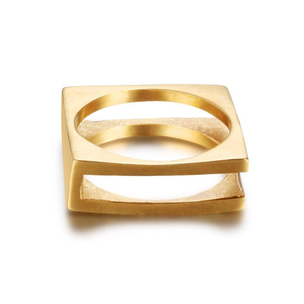 Personalized Stainless Steel Ring - Forever Engraved Jewelry - Square Shape Designed Ring - Customized Gifts - Personalized Jewel