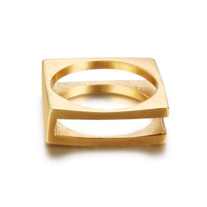 Personalized Stainless Steel Ring - Forever Engraved Jewelry - Square Shape Designed Ring - Customized Gifts - Personalized Jewel