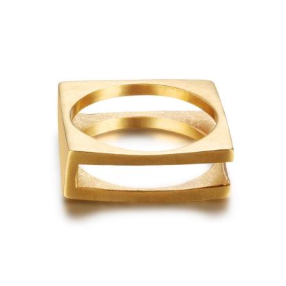 Personalized Stainless Steel Ring - Forever Engraved Jewelry - Square Shape Designed Ring - Customized Gifts - Personalized Jewel
