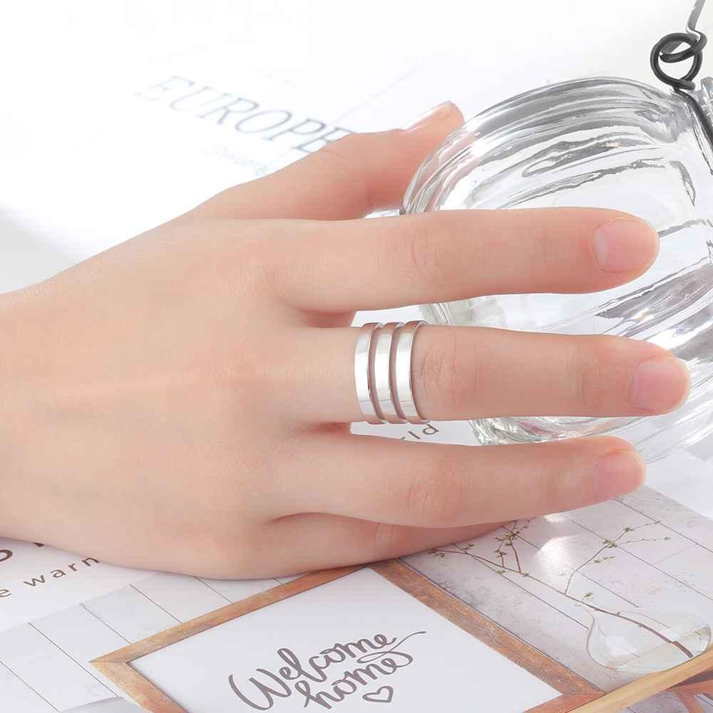 Personalized Stainless Steel Stackable Ring - Engrave Three Custom Name - Customized Family Gift-Personalized Jewels