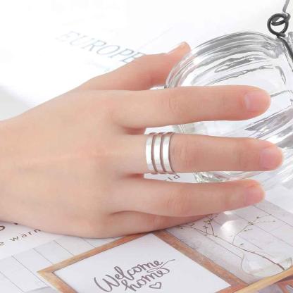 Personalized Stainless Steel Stackable Ring - Engrave Three Custom Name - Customized Family Gift - Personalized Jewel