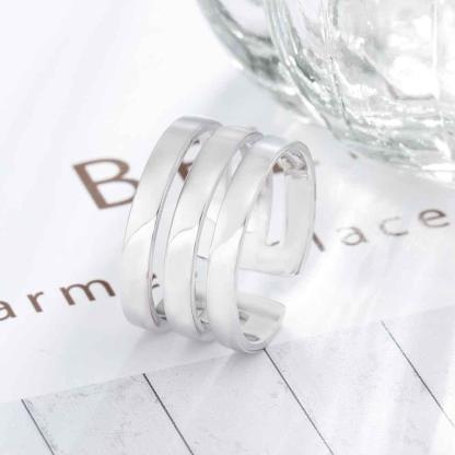 Personalized Stainless Steel Stackable Ring - Engrave Three Custom Name - Customized Family Gift - Personalized Jewel