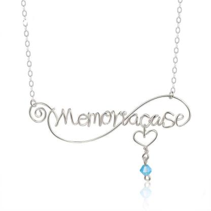 Personalized Sterling Silver Necklace for Women, Custom Infinity Love Nameplate Accessories for Women, Nameplate Pendant Necklace for Women - Personalized Jewel