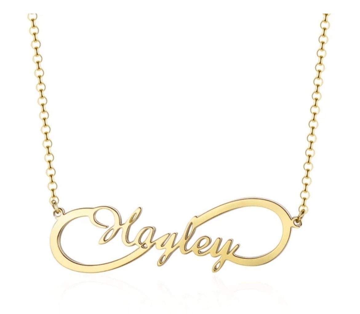 Personalized Sterling Silver Necklace - Infinity Name Pendant Necklaces - Custom Nameplate - Customized Gift-Personalized Jewels