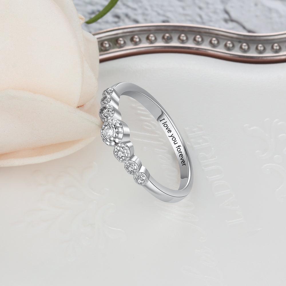 Personalized Sterling Silver Ring Bands - Engravable with Name or Phrase - Customized Gift for Special Occasion - Personalized Jewel