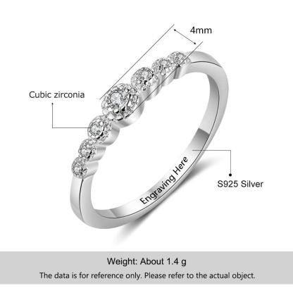 Personalized Sterling Silver Ring Bands - Engravable with Name or Phrase - Customized Gift for Special Occasion - Personalized Jewel