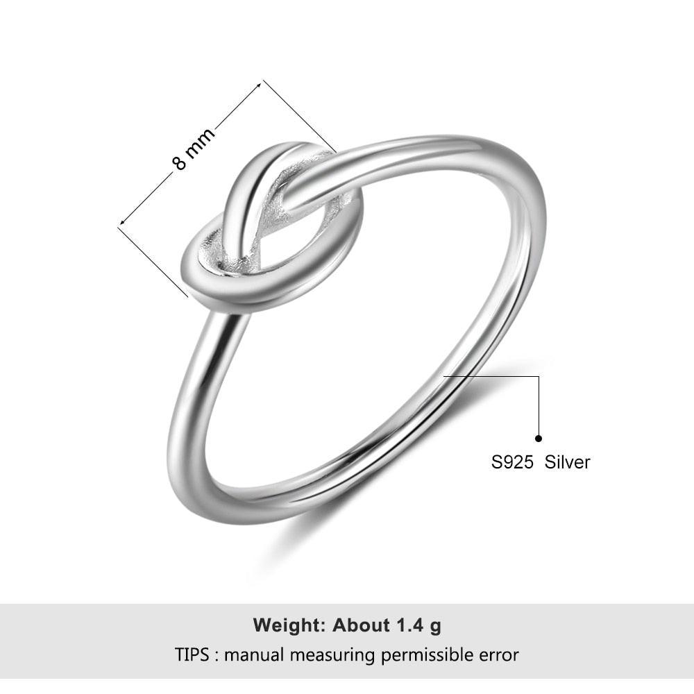 Personalized Sterling Silver Ring - Knot My Heart - Fashion Jewelry - Gift for Lovers and Friends - Personalized Jewel