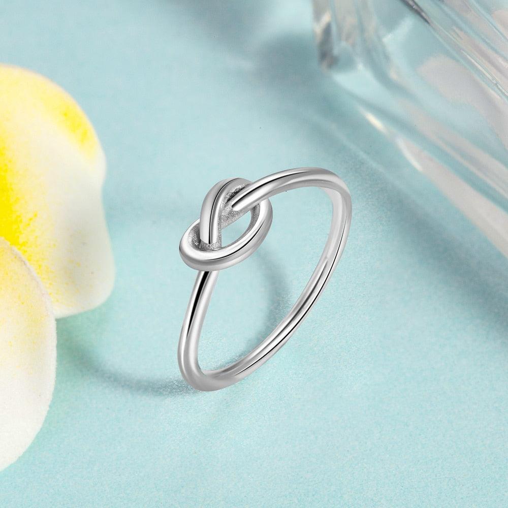Personalized Sterling Silver Ring - Knot My Heart - Fashion Jewelry - Gift for Lovers and Friends - Personalized Jewel