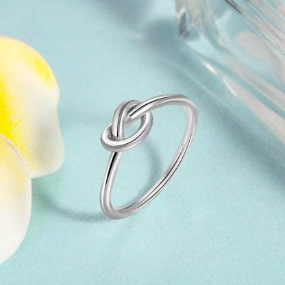 Personalized Sterling Silver Ring - Knot My Heart - Fashion Jewelry - Gift for Lovers and Friends - Personalized Jewel