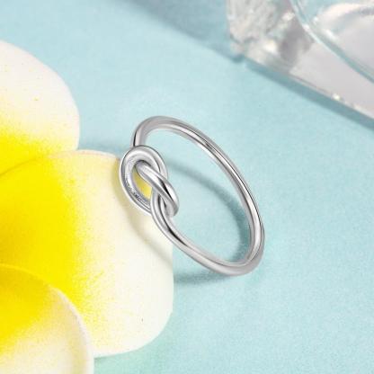 Personalized Sterling Silver Ring - Knot My Heart - Fashion Jewelry - Gift for Lovers and Friends - Personalized Jewel