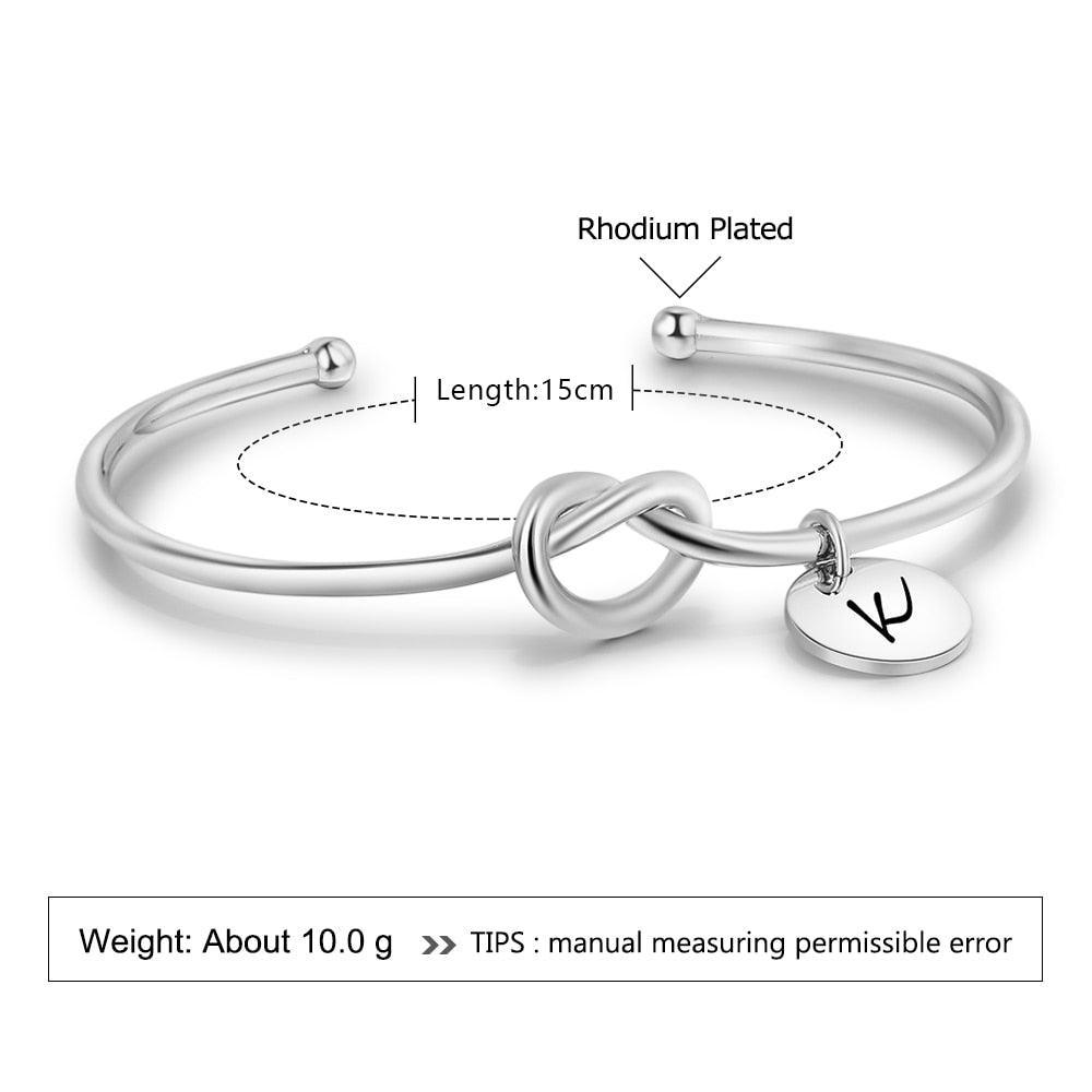 Personalized Tie Design ID Bracelets with Engraved Name & 2 colors, Customize Fashion Bangles for Women - Personalized Jewel