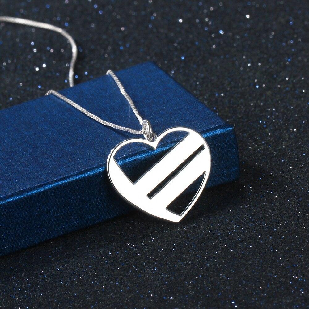 Personalized Women’s 925 Sterling Silver 2 Name Necklace with Heart Shape Pendant, Trendy Fashion Jewelry for Lovers - Personalized Jewel