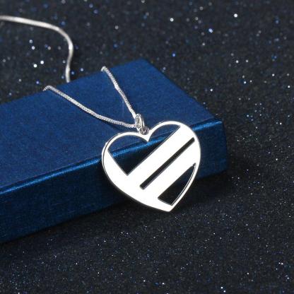 Personalized Women’s 925 Sterling Silver 2 Name Necklace with Heart Shape Pendant, Trendy Fashion Jewelry for Lovers - Personalized Jewel