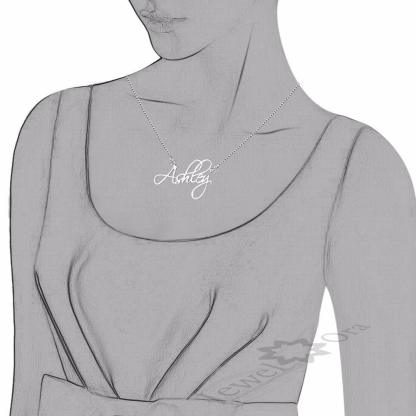 Personalized Women’s 925 Sterling Silver Necklace with Custom Nameplate Pendant, Christmas Gift Jewelry - Personalized Jewel