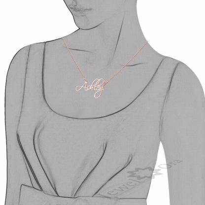 Personalized Women’s 925 Sterling Silver Necklace with Custom Nameplate Pendant, Christmas Gift Jewelry - Personalized Jewel