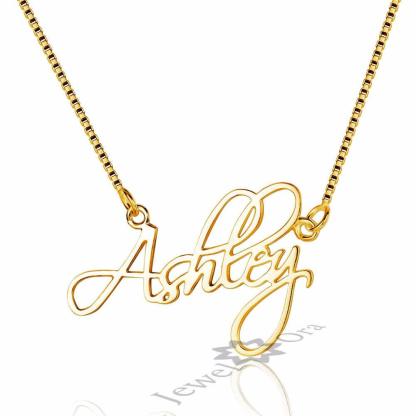 Personalized Women’s 925 Sterling Silver Necklace with Custom Nameplate Pendant, Christmas Gift Jewelry - Personalized Jewel