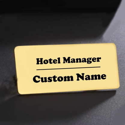 Personalized Name Pin Stainless Steel Letter Brooch