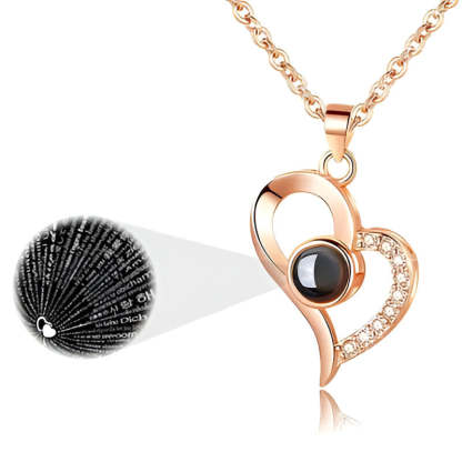Projection Necklace With 100 Languages-Personalized Jewels