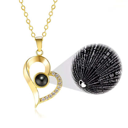Projection Necklace With 100 Languages-Personalized Jewels