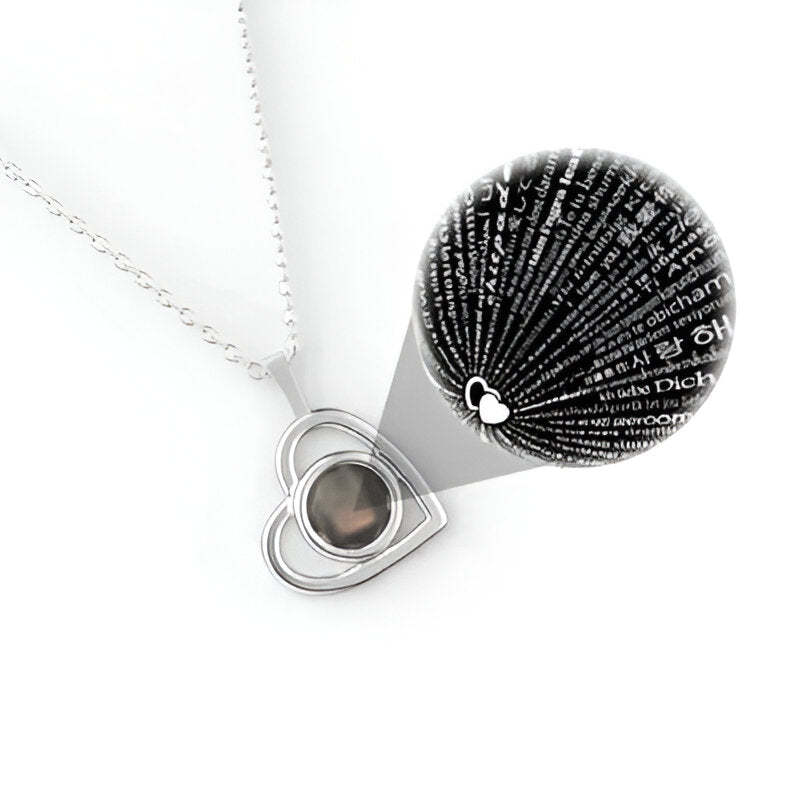 Projection Necklace With 100 Languages-Personalized Jewels