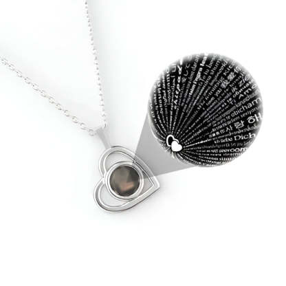 Projection Necklace With 100 Languages-Personalized Jewels