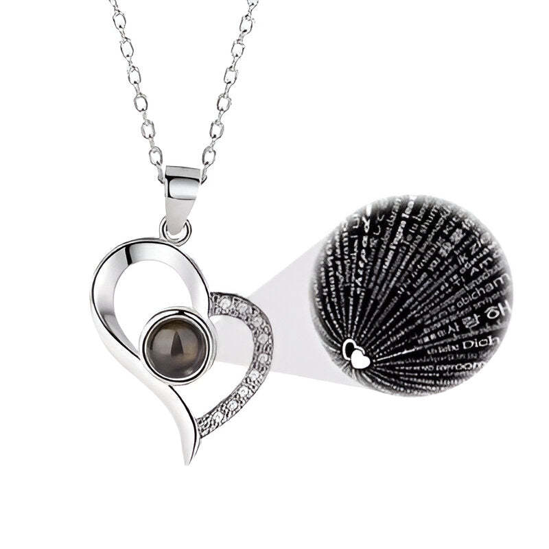 Projection Necklace With 100 Languages-Personalized Jewels