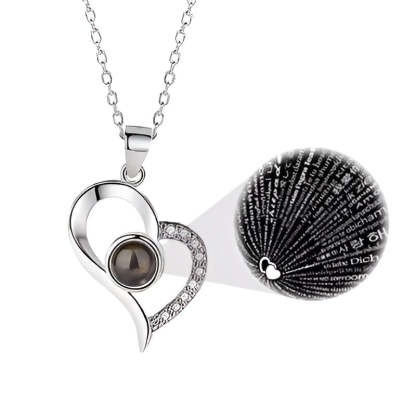 Projection Necklace With 100 Languages-Personalized Jewels