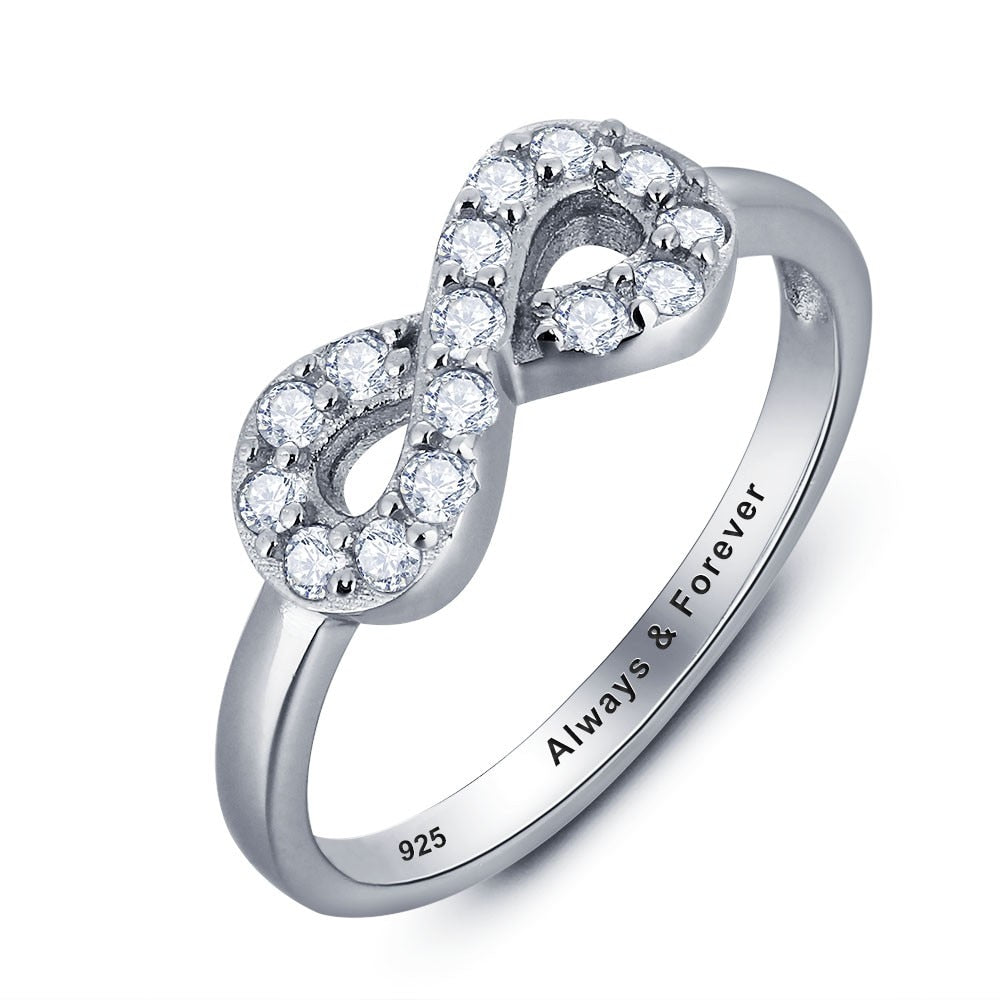 Personalized Infinite Love Promise Ring 925 Sterling Silver Jewelry-Personalized Jewels