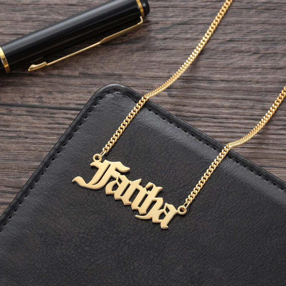 Personalized Men Nameplate Pendant Necklace-Personalized Jewels