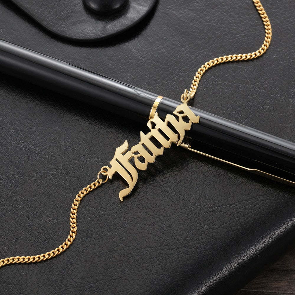 Personalized Men Nameplate Pendant Necklace-Personalized Jewels