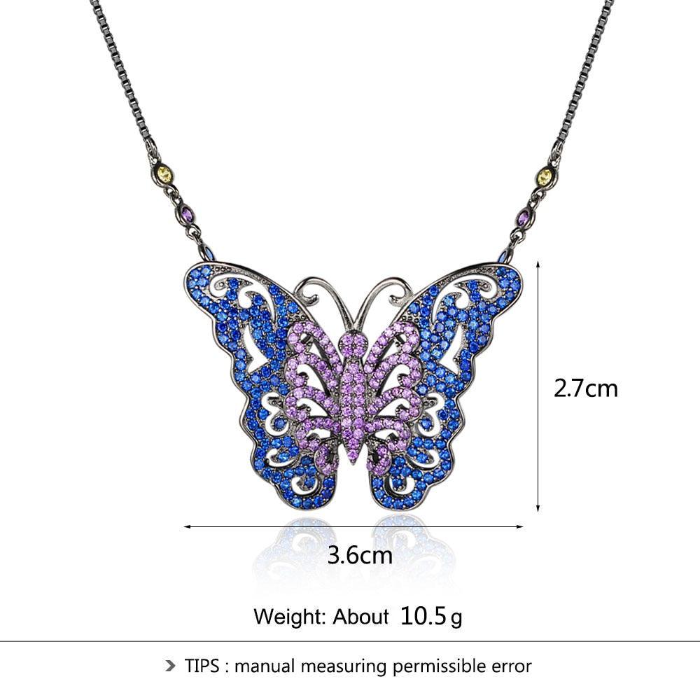 Promise 925 Sterling Silver Pendants High Quality Choker Butterfly Cubic Zirconia For Women Lady Jewelry - Personalized Jewel