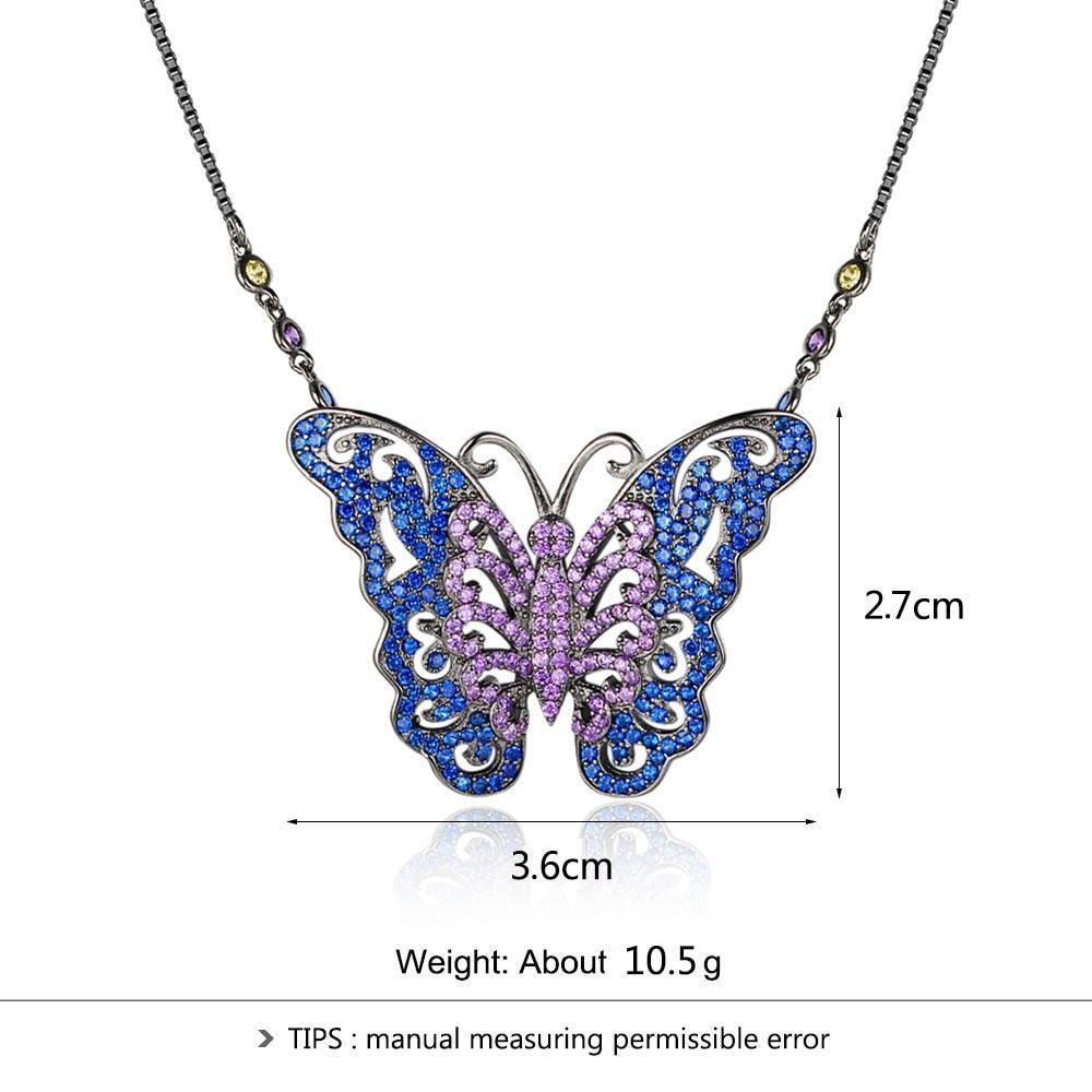 Promise 925 Sterling Silver Pendants High Quality Choker Butterfly Cubic Zirconia For Women Lady Jewelry - Personalized Jewel
