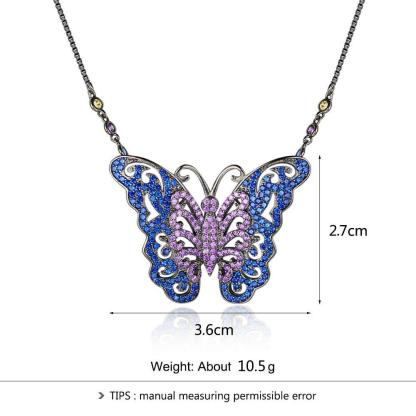 Promise 925 Sterling Silver Pendants High Quality Choker Butterfly Cubic Zirconia For Women Lady Jewelry - Personalized Jewel