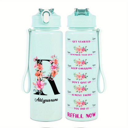 Personalized Water Tracker Bottle With Custom Name