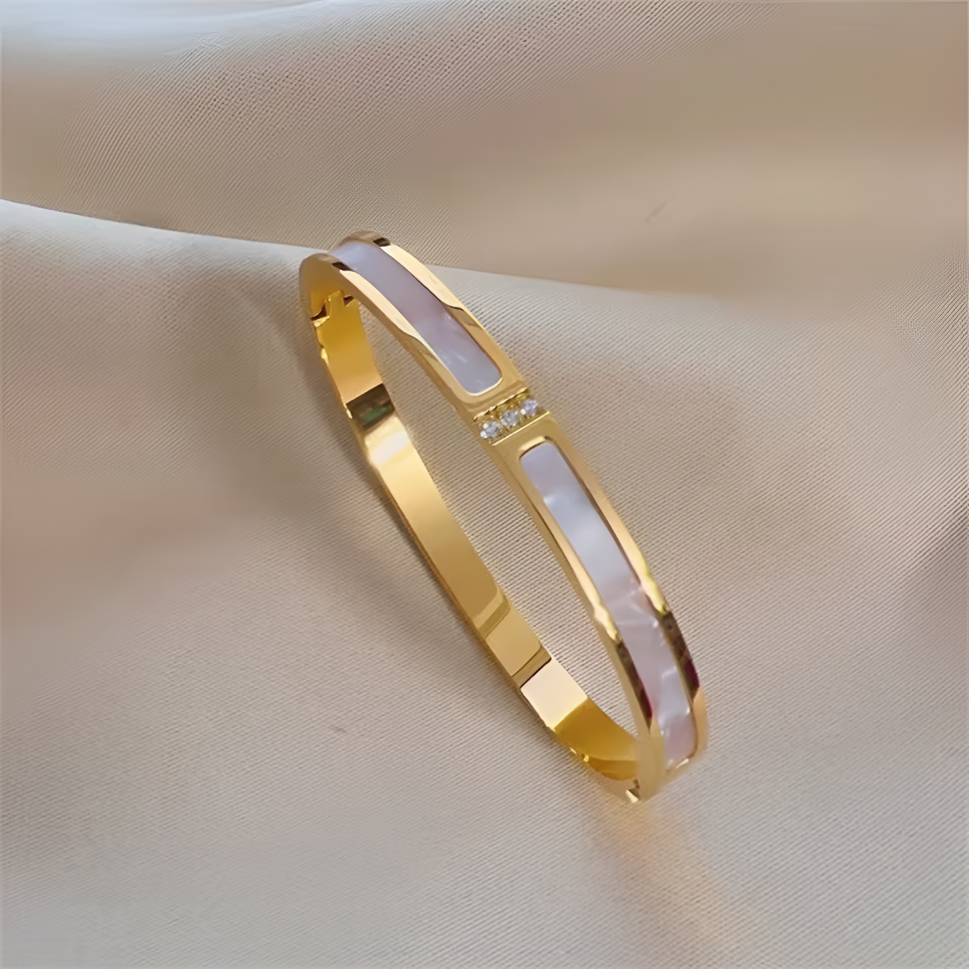 Sparkling Zirconia Stainless Steel Bracelet Set For Women Stackable Bangles