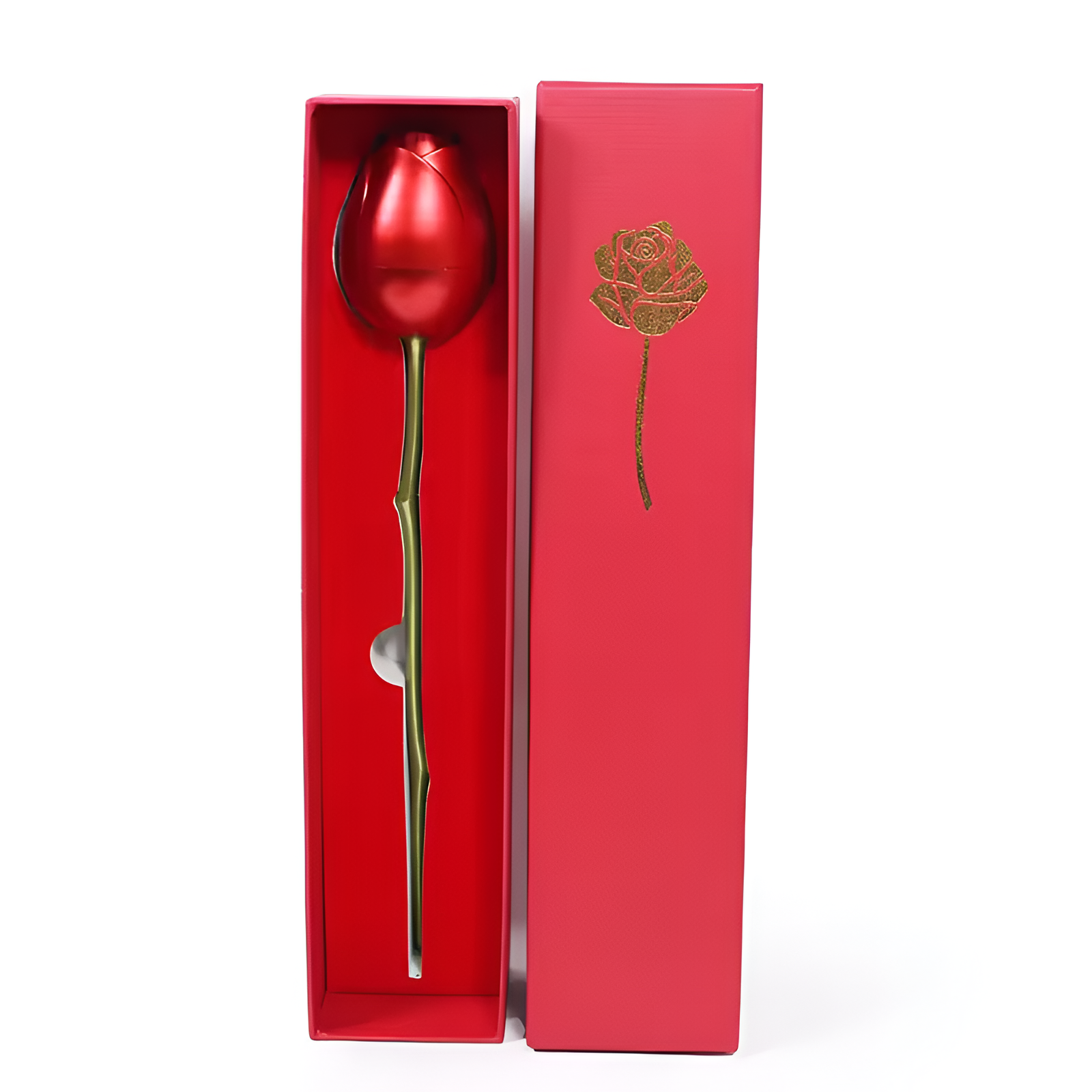 Elegant Pendant Necklace With Rose Flower Gift Box Jewelry Set For Women