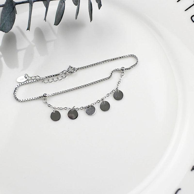 Romantic 925 Sterling Silver Bracelets For Women Trendy Romantic Round Adjustable Bracelets & Bangles Jewelry - Personalized Jewel