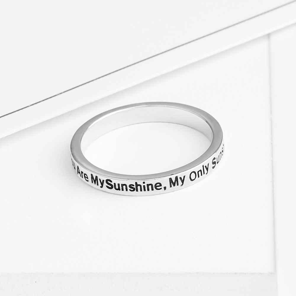 Romantic Engraved Ring for Lovers- Classical Song Engraved Ring for Women- Gift for Women on Valentine’s Day- Sterling Silver Ring for Women - Personalized Jewel