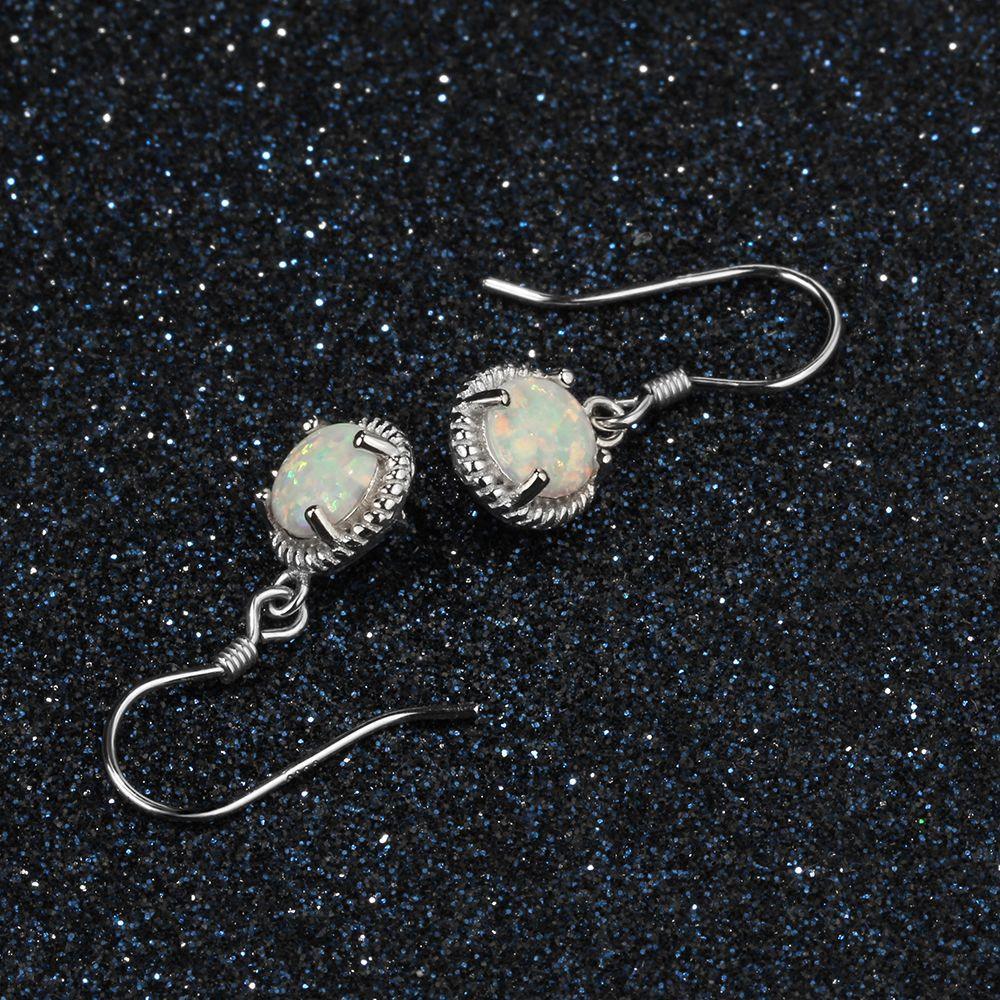 Romantic Opal Stone Earrings for Women- Sterling Silver Earrings for Women- Personalized Jewelry for Women- Engagement Jewelry for Women - Personalized Jewel