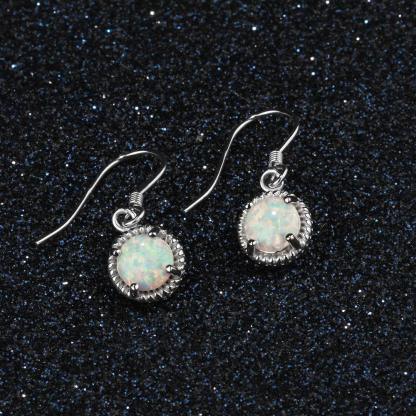 Romantic Opal Stone Earrings for Women- Sterling Silver Earrings for Women- Personalized Jewelry for Women- Engagement Jewelry for Women - Personalized Jewel