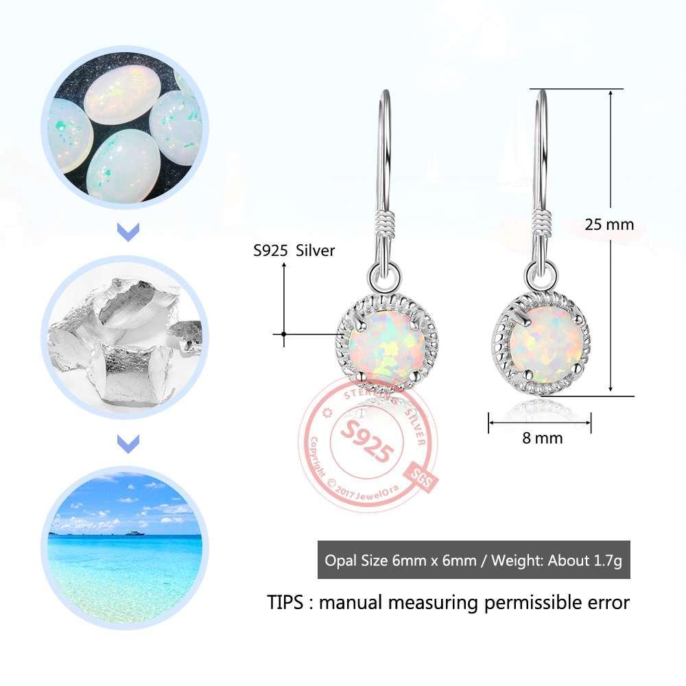 Romantic Opal Stone Earrings for Women- Sterling Silver Earrings for Women- Personalized Jewelry for Women- Engagement Jewelry for Women - Personalized Jewel