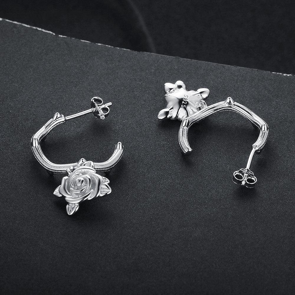 Rose Hoop Earrings for Women Jewelry Gift for Women - Personalized Jewel