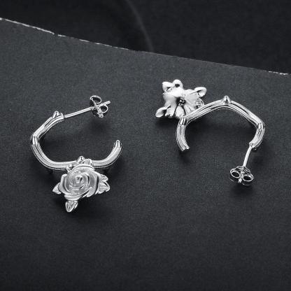 Rose Hoop Earrings for Women Jewelry Gift for Women - Personalized Jewel