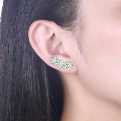 Silver Earrings for Women- Stud Earrings for Women- Cubic Zirconia Stud Earrings for Women- Party Earrings for Women- Romantic Gift for Women - Personalized Jewel