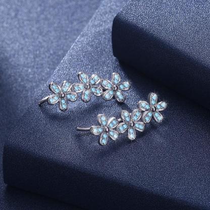 Silver Earrings for Women- Stud Earrings for Women- Cubic Zirconia Stud Earrings for Women- Party Earrings for Women- Romantic Gift for Women - Personalized Jewel