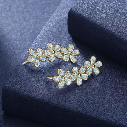 Silver Earrings for Women- Stud Earrings for Women- Cubic Zirconia Stud Earrings for Women- Party Earrings for Women- Romantic Gift for Women - Personalized Jewel