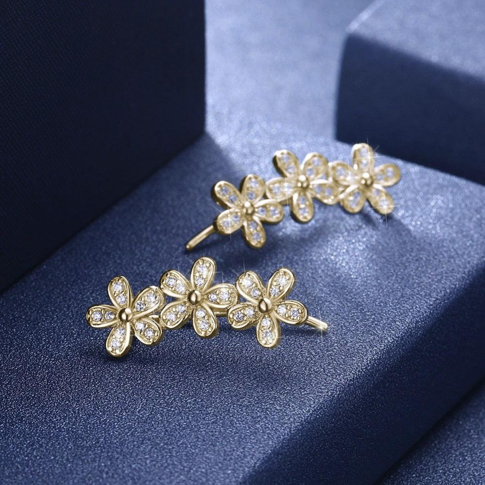 Silver Earrings for Women- Stud Earrings for Women- Cubic Zirconia Stud Earrings for Women- Party Earrings for Women- Romantic Gift for Women - Personalized Jewel