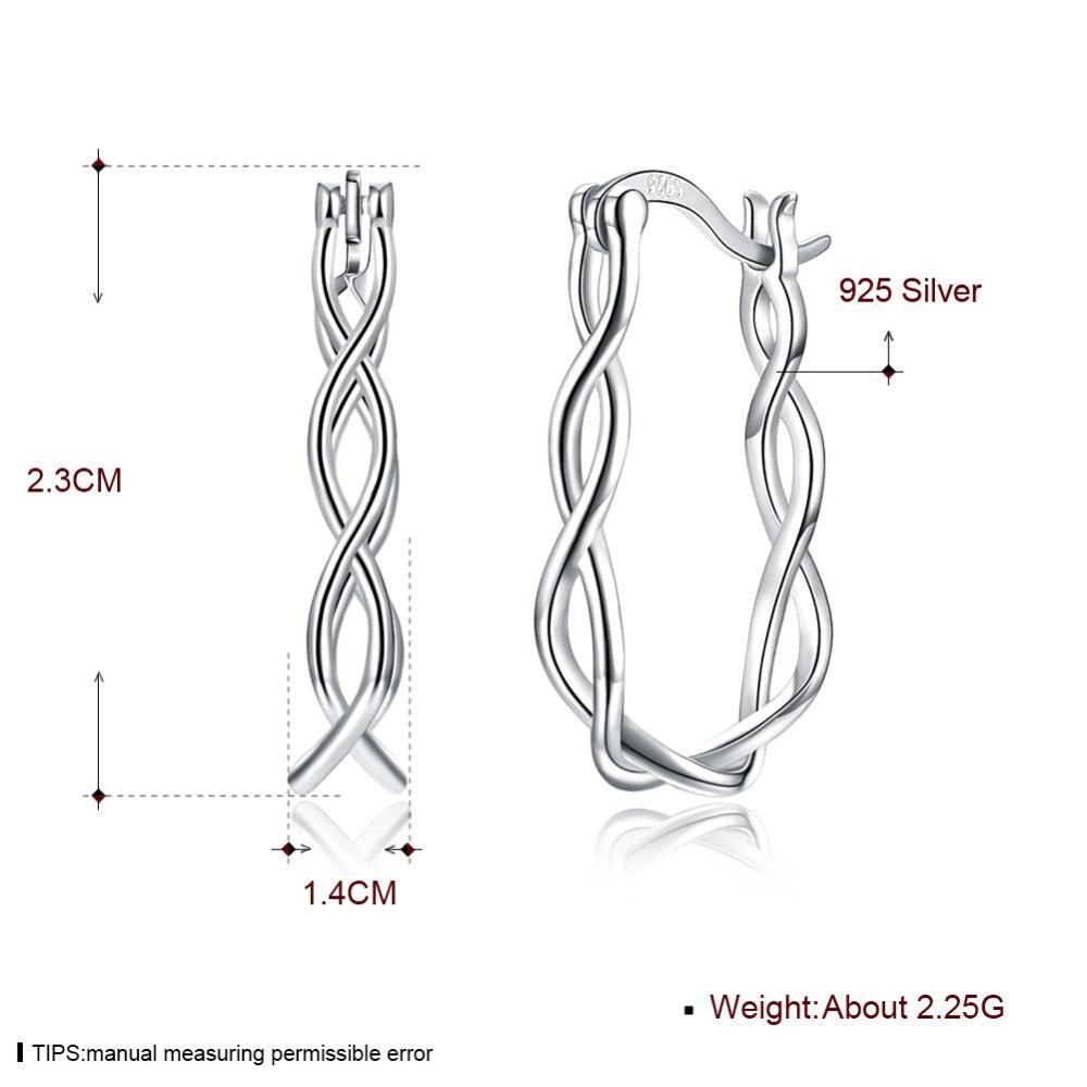 Silver Hoop Design Earrings For Women Jewelry For Women - Personalized Jewel